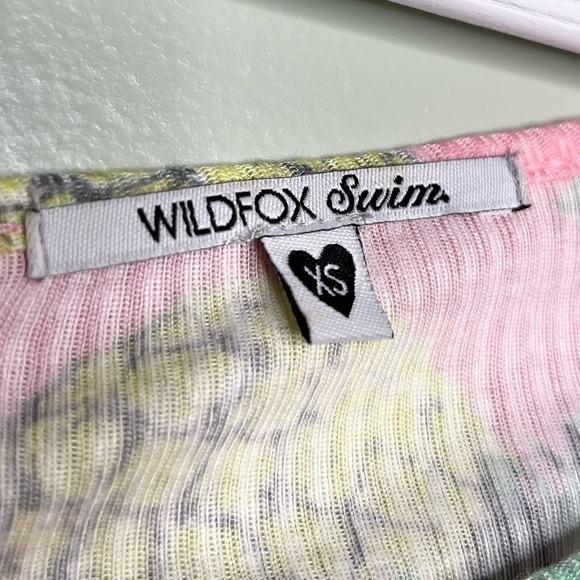 Wildfox Women’s Pineapple Palace Beach Knit Top Swim Coverup Top Pink Size XS - Picture 5 of 9